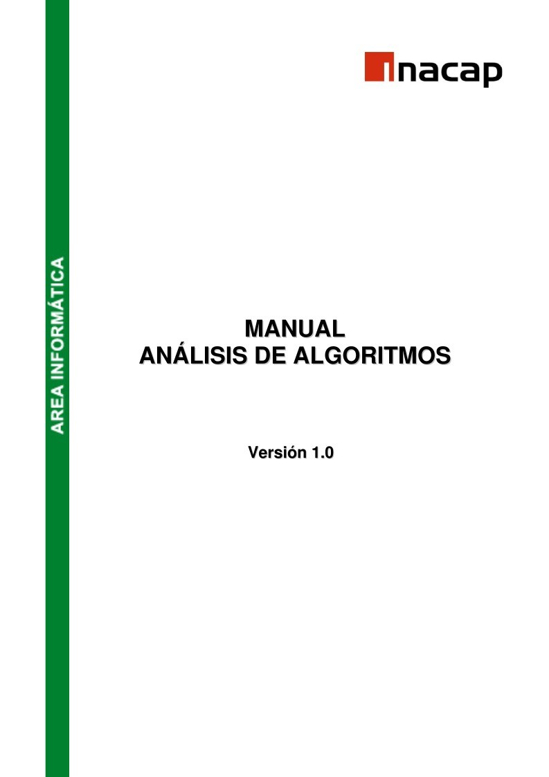 Imágen de pdf MANUAL ANÁLISIS DE ALGORITMOS